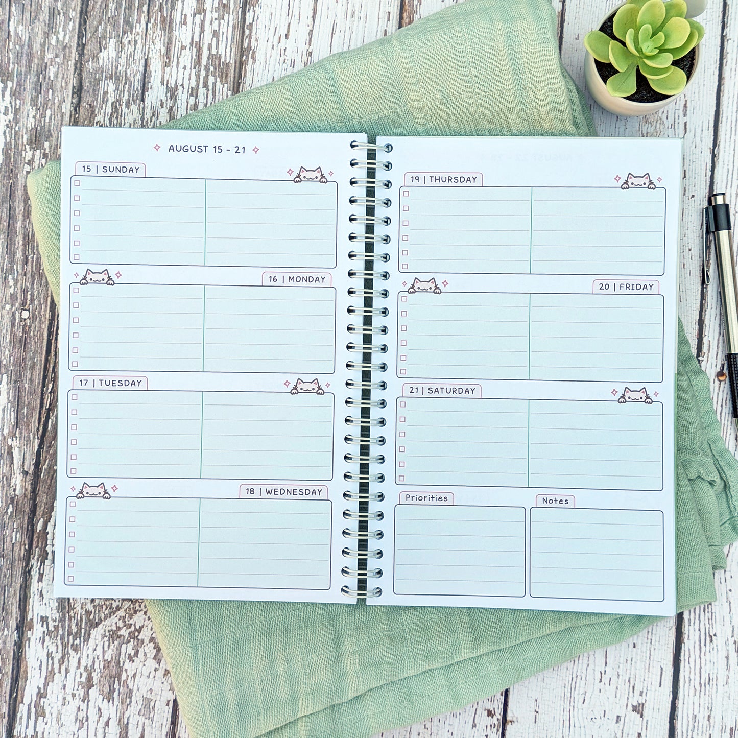 2027 Peeking Cat Planner