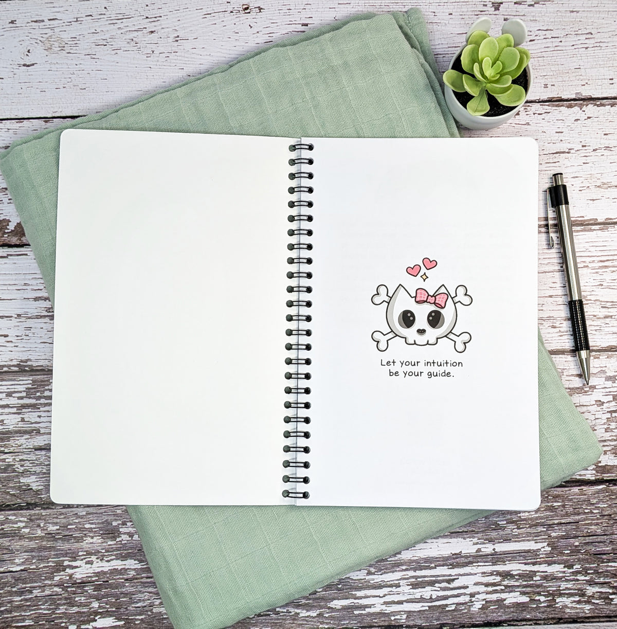 Cat Skull & Bow Tarot Journal