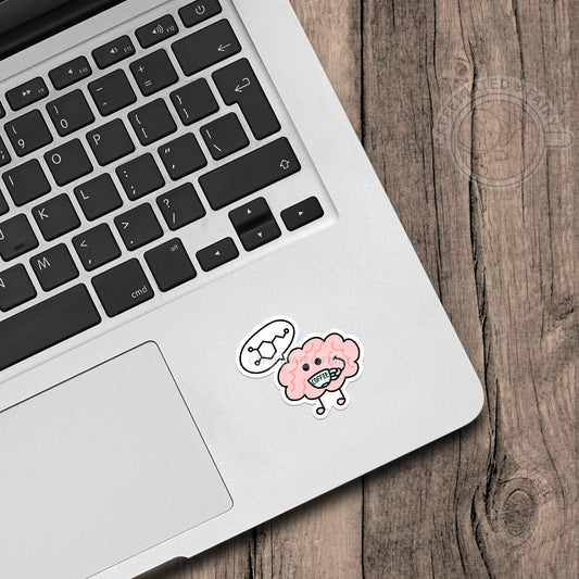 ADHD Coffee Brain Vinyl Sticker