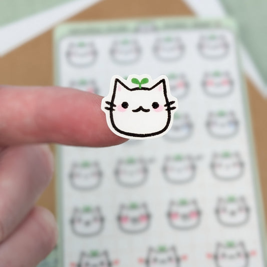 Sprout Cat Emojis Sticker Sheet