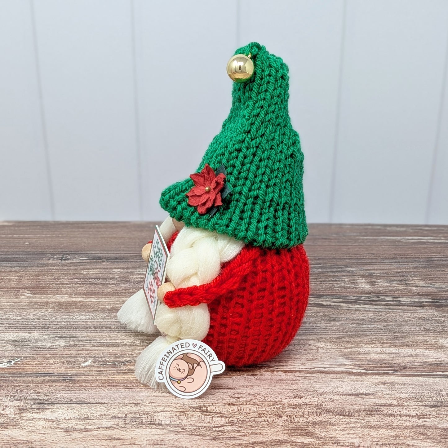 Crazy Christmas Lady Gnome: Tiered Tray Decor